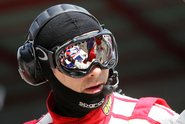 Vince Mitchell, reflective, eyes on the car, focused. Photo: David Lord