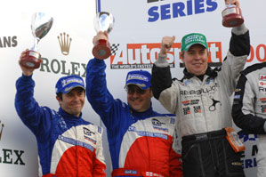 Podium. RML AD Group  Le Mans Series, Silverstone. Photo: Marcus Potts / CMC