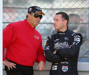 Nigel Mansell chatting with Danny Watts. Le Mans Series. Photo: David Lord, Dailysportscar