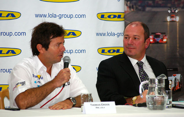 Thomas Erdos and Robin Brundle, Lola 1000 Kilometres Preview. Photo: Marcus Potts / CMC
