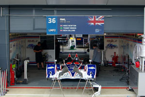RML AD Group in the new Silverstone pit garage, 2011. Photo: Marcus Potts
